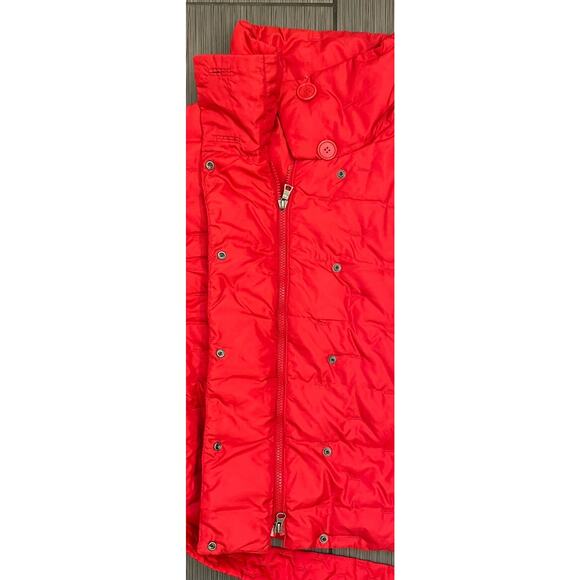 Talbots Womens Red Goose Down Blend Belted Vest Quilted Size Petite Medium - Picture 2 of 6